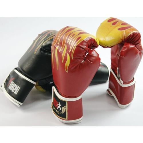 Durable Fire Grain PU Training sandbag Thai boxing gloves mitts Wing Chun Muaythai thai-boxing (with wrist protect)
