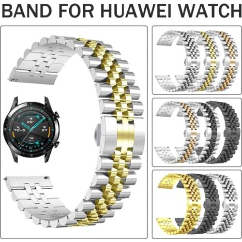 20 22 Metal Classic Wrist Strap for HUAWEI Watch GT 2 42/46mm Stainless Steel Band for HUAWEI GT2 Pro Watch 3 Pro Strap Bracelet