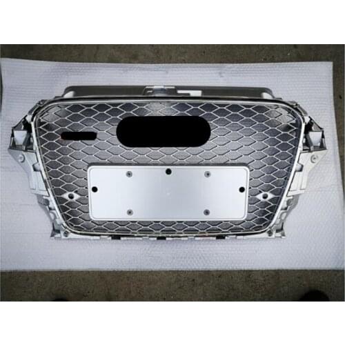 Car Front Bumper Grill Center Grille for Audi A3/S3 8V 2014 2015 2016 (Refit for RS3 Style) Car Front Bumper Grille