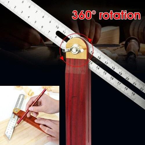 Handle Stainless Steel Multi Angle Ruler Adjustable Sliding Bevel Carpentry Angle Finder Tool QJS Shop