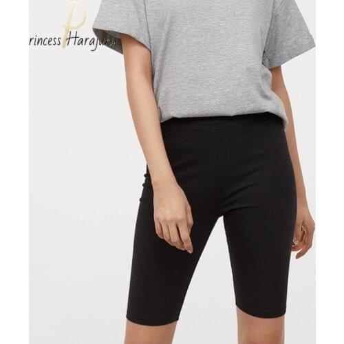 High Waist Summer Casual Shorts Women Thin Fitness Elastic Biker Black White Shorts Basic Shorts For Women Clothing Sweatpants