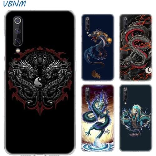 Chinese Style Dragon Silicone Case For Xiaomi Note 10 9 8 lite A3 5X 6X CC9 CC9E 9SE 8SE 9T F1 Bags Cover