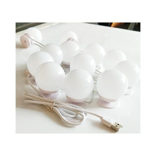 5.1m to 5.9m photography studio Light Makeup Mirror Vanity Bulb Kit USB Charging Port DIY Adjustable Brightness Comestic Lamp