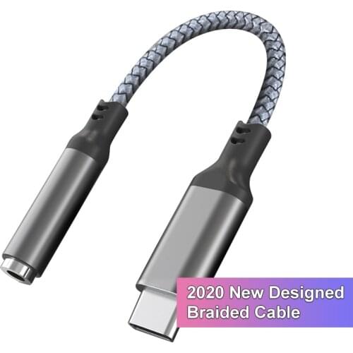 Type C 3.5mm Jack Adapter Usb C To Aux Headphone Adapter Cord Audio Cable for Pixel 4 3 2 XL iPad Pro Samsung Galaxy S20