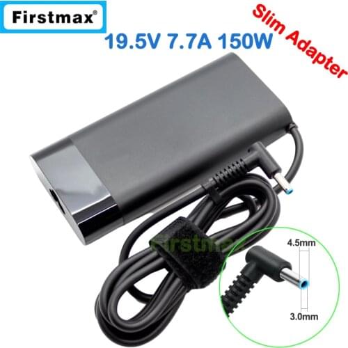 Slim 19.5V 7.7A AC adapter laptop charger for HP Spectre 15-ch000 x360 Convertible PC ZBook Studio G4 G5 Mobile Workstation