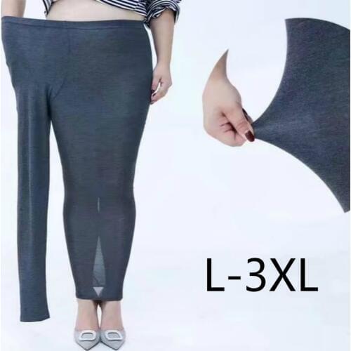 Plus Size Leggings Women 3XL Big Leggings Large Black Stretch Skinny Pencil Pants Female Candy Colors Modal Trousers 2020