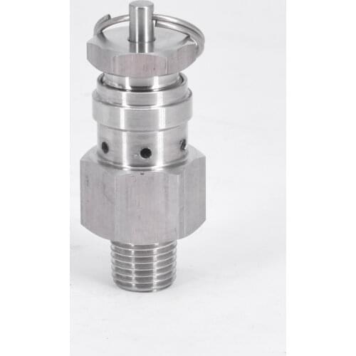 0.1/0.2/0.3 Mpa 1/4" NPT SUS304 Sanitary Adjustable Air Release Pressure Relief Safety Valve Exhaust Homebrew Compressor
