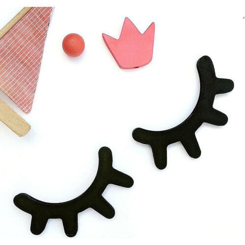 1Pair 3D DIY Eyelash Nordic Style Wood Wall Stickers Eye Lash Wall Stick Selfadhesive Background Decor Children Kids Room