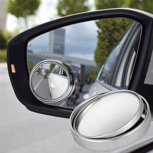 1PCS 360 Rotary Mini Push Car Rear View Small Round Mirror Large Vision Reverse Assist Blind Spot Mirror Car Accessories