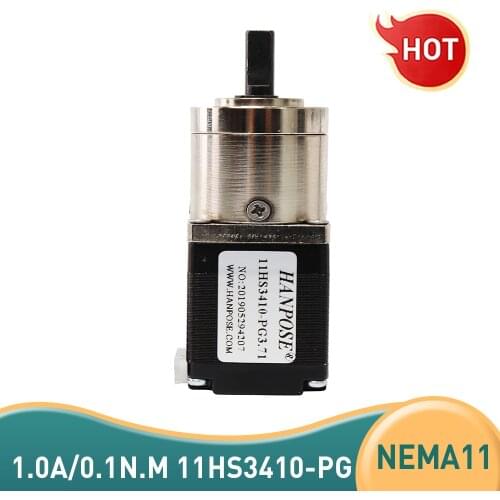 10pcs 11HS3410-PG Stepper Motor Nema 11 Ratio 5:1 3.71:1 27:1 Planetary Gearbox 4-lead motor Extruder Gear Stepper Motor