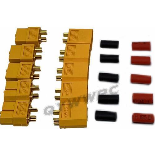 10pcs XT60 XT-60 Male Female Bullet Connectors Plugs With heat shrinkable tube For RC Lipo Battery (5 pair)