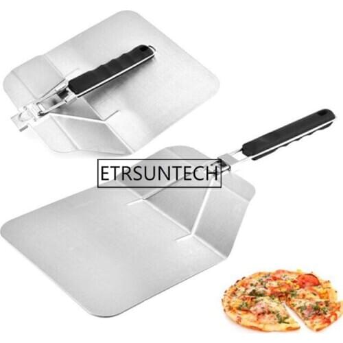 20pcs Foldable Stainless Steel Pizza Shovel Square Safety Transfer Cake Shovels Baking Tools