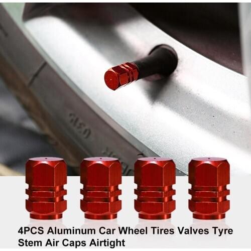 4 PCS Aluminum Car Wheel Tires Valves Tyre Stem Air Caps Airtight Car Accessories for renault peugeot mazda Car Tire Valve Cover