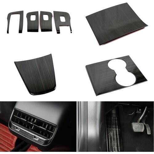 For Tesla Model 3 2017-2020 Car Interior Accessories Modify Color Change Sticker Central Console Stainless Steel Frame Sticker