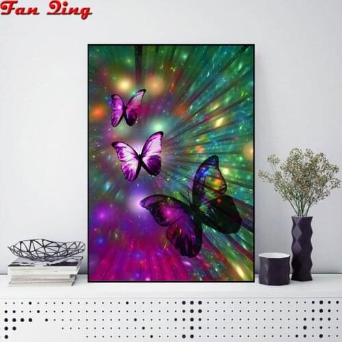 Diamond embroidery Butterfly new arrival DIY full drill square 5D diamond painting cross stitch kit mosaic round rhinestone