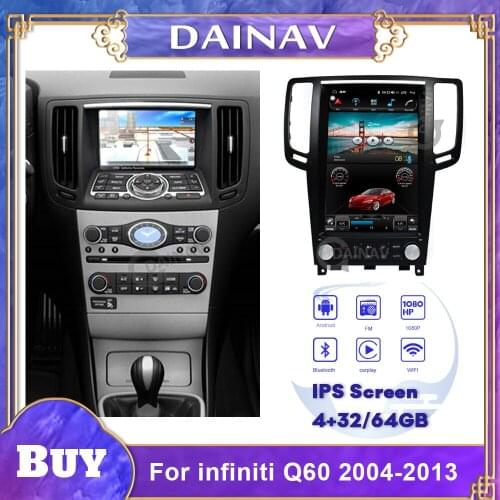 12.1 inch Vertical Screen Android Car GPS Navigation For infiniti Q60 2004-2013 Car Multimedia Player Auto Radio Tape Recorder