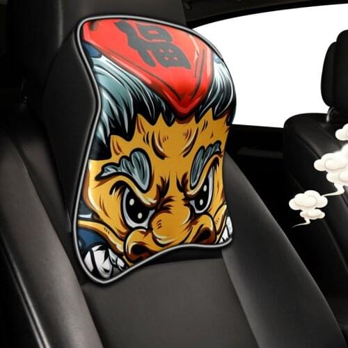 Memory Cotton foam Car Auto Headrest Neck Rest Seat Support for Head Pillow Travel Support Cushion Fabric Soft Chair safety