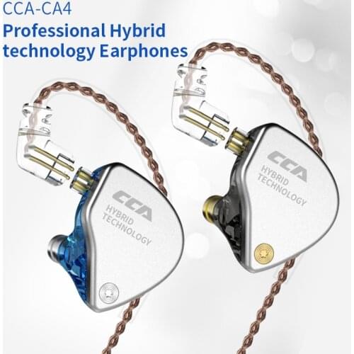 CCA CA4 In 1DD+1BA Hybrid Headphone In Ear Monitor 4Drive Unit Noise Cancelling Running Sports Earphone 2Pin Detacable Cable