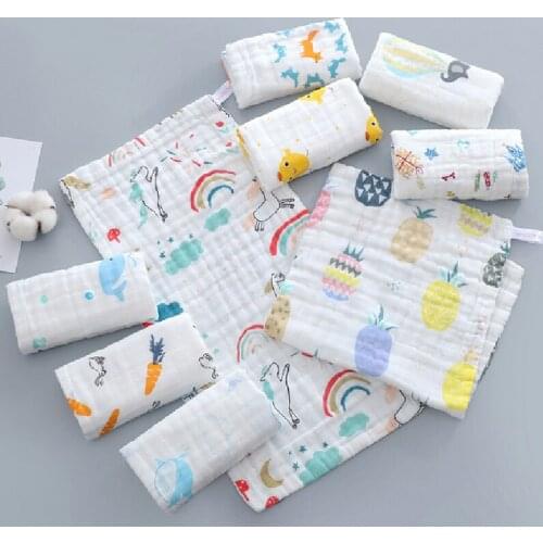 Baby Handkerchief Towel Muslin Cotton Infant Feeding Face Towel Wipe Cloth Scarf Swaddle Baby Bath Towel Stuff for Newborns