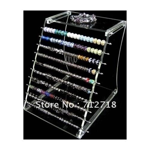 Display,acrylic display unit for large hole beads european style charm beads,sold individually