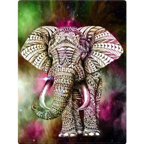 DIY 3D diamond painting Cross stitch elephant round drill full rhinestone picture diamond embroidery animals home decor