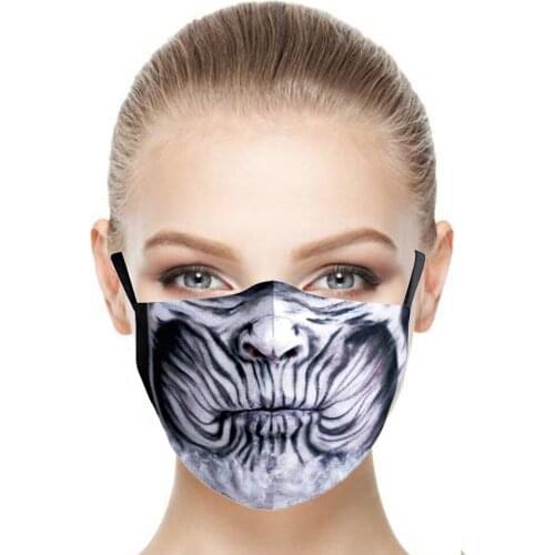 Halloween Thriller Face-Mouth Masks Womens men Unisex Cospaly Protection Cycling Spots Breathable Washable Adult Party CoolMask