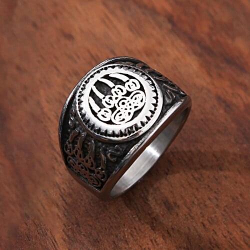 Vintage Viking Bear Claw Ring Men Stainless Steel Celtics Knot Signet Ring Jewelry Punk Rock Biker Accessories Gift Wholesale