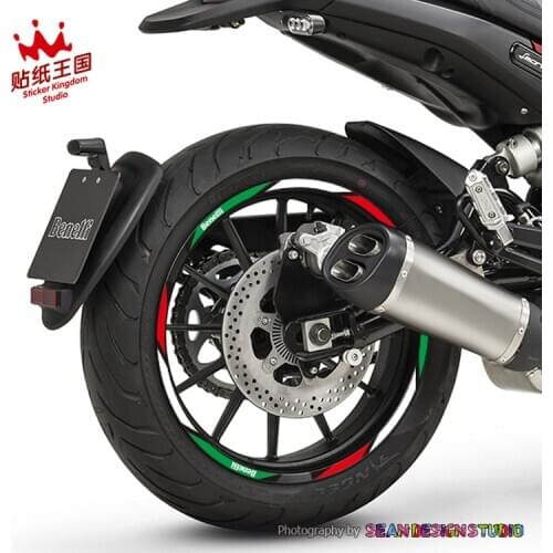 For Benelli BN 300 600 Leoncino 500 TNT899 Wheel Stickers Reflective Rim Stripe Bike Motorcycle Decals Suitable 17.18inch tires