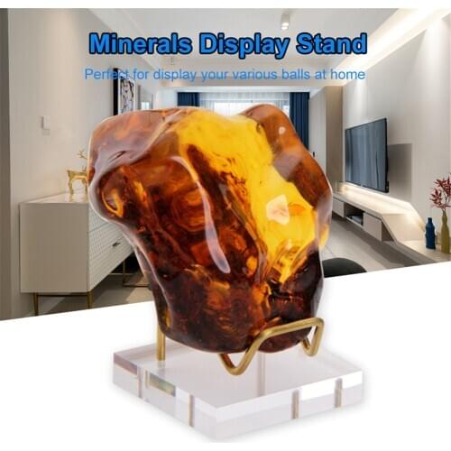 Metal Arm Mineral Fosil Stand Display Holder Rack Acrylic Support Base For Crystal Minerals Ores Sphere Home Decoration