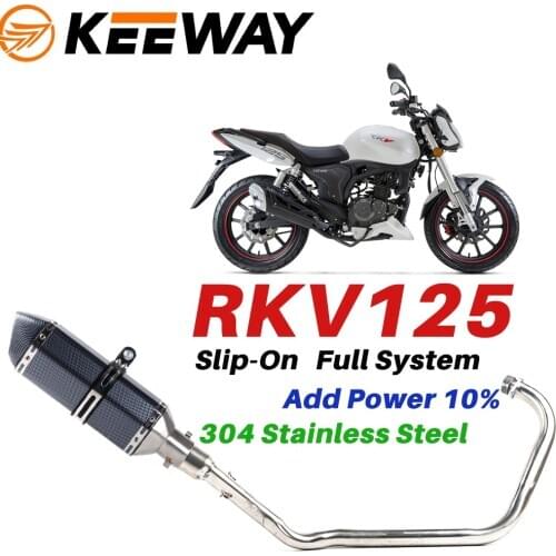 Motorcycle Exhaust Muffler Full System Slip On For Keeway rkv 125 150 RKV125 RKV150 RKV125cc RKV150cc Exhaust