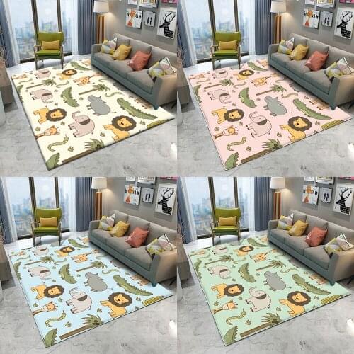 Cartoon Childrens Flannel Carpet Animal Puzzle High Quality Rug Game Learn for Baby Play Non-slip Carpet Room Tapis Cute Soft