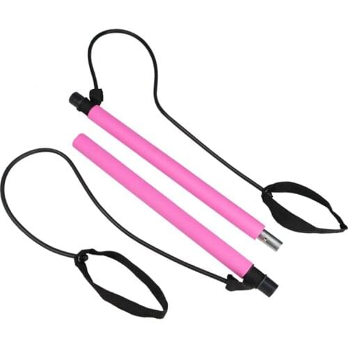 New Fitness Sport Pilates Bar Kit Gym Workout Stick Pilates Exercise Bar Kit with Resistance Band Body Building Puller Yoga Rope
