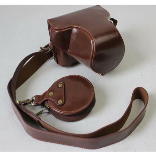 Ocotex Luxury PU Leather Case For Fujifilm Fuji XA5 x-a5 XA20 x-a20 15-45mm Lens Cover Pouch Half Body Camera Bag+Should Strap