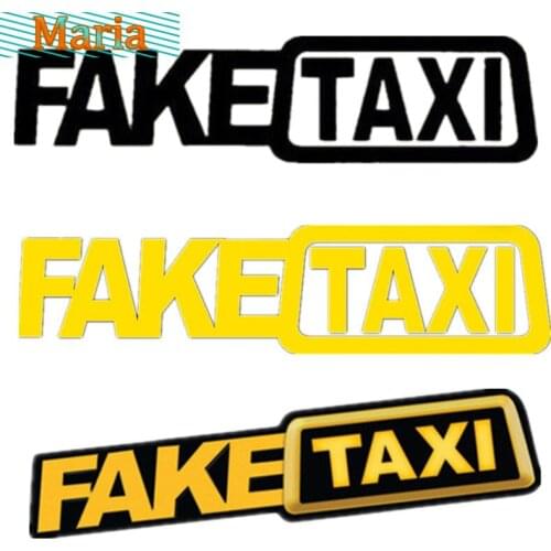 FAKE TAXI Car Auto Sticker Window Van Kk Vinyl Decal Self Adhesive Emblem Badge Car Styling JDM Deco Meterial
