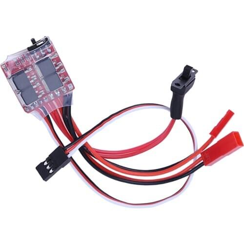RC Car ESC, 20A Brushed Electronic Speed Controller with Brake for RC Car Boat Remote Control Replacement Part Accessories