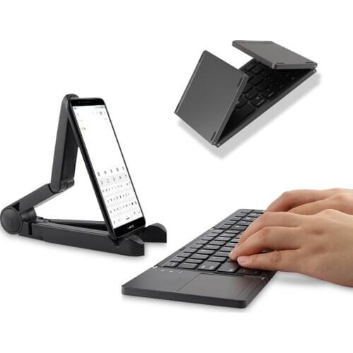 HUWEI Mini Foldable Bluetooth Keyboard with Touchpad For Huawei Honor play view 20 Pro 8 9 10 i lite 8a 8X 9X 30s Phone keyboard