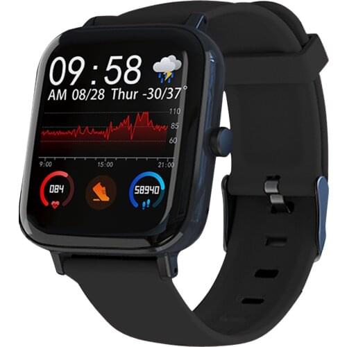 Smart watch Bluetooth men women 1.5Inch IP67 Waterproof Fitness Tracker Bracelet touch screen For Xiaomi Huawei Black smartwatch