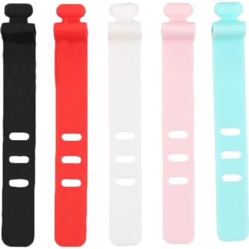 USB Charging Cable Manager Data Cable Winder Silicone Clamp Cable Silicone Clamp Cable Protector For Charger Cable Earphone