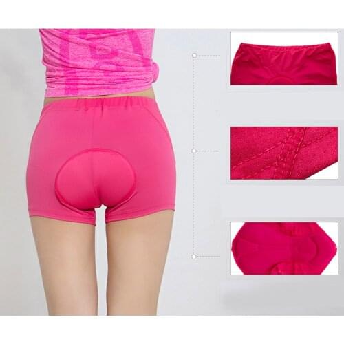 Cycling Shorts 8mm Thick Gel Padded Breathable Bicycle Bike Biking Underwear Pink Shockproof Breathable Women Shorts