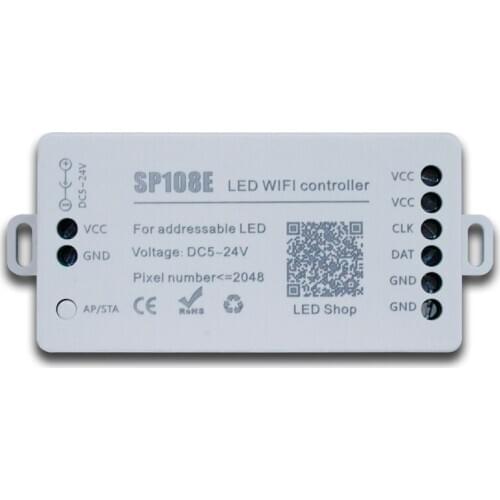 SP108E WIFI Controller for WS2811/WS2812 WS2813 WS2801SK6812-RGBSM16703 UCS1903 Digital strip
