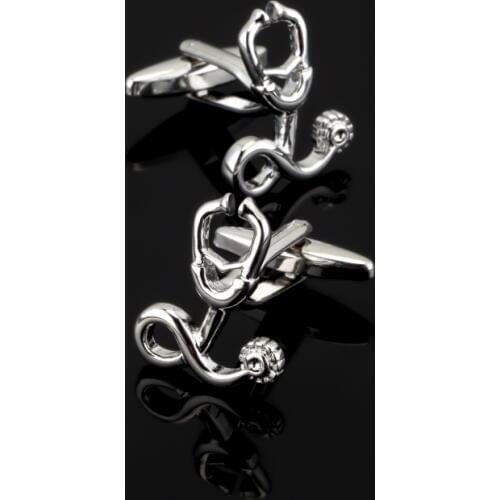 XK314 High quality French Cufflinks doctor stethoscope Cufflinks men business shirt accessories crazy promotion