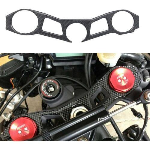 Motorcycle Carbon Fiber Top Fork Yoke Protector for KAWASAKI ZX-10R ZX10R 2011 2012 2013 2014 2015 Racing Sticker