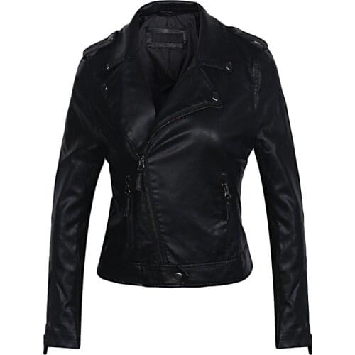 2021 brand leather jackets for women Motorcycle Turn-Down Collar PU Small Leather Clothing, Rivet pu jacket women,free shipping