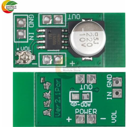 Ziqqucu DC 3.8V-12V 150mA 5V Adjustable Mini LM386 Audio Power Amplifier Board Micro Amp Module Max 750mW Impedance Voice AMP