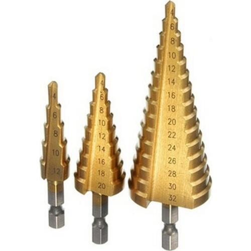 ZLinKJ 4-12/20mm 1PCS 2 Sizes High Quality Large HSS Steel Step Cone Drill Countersink Titanium Bit Set Hole