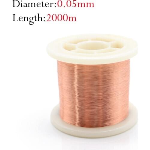 0.05mm 2000m copper wire Magnet Wire Enameled Copper DIY Winding wire Coil Copper Wire QA-1/155