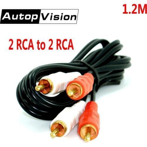 10pcs 1.2m AV Cable 2 RCA to 2 RCA Male to Male Audio Video Extension Cable for Computer TV DVD Speaker Video Recorder