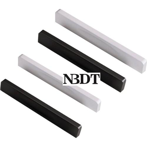 10Pcs/Lot Silver Matte Black Aluminum Alloy Face-mounting Slot Linear Furniture Cupboard Cabinet Door Drawer Pull