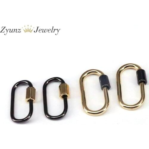 10PCS, Oval Screw Clasp, Oval Clasp, Carabiner Clasp, Screw Clasp, Carabiner Lock, Interlocking Clasp