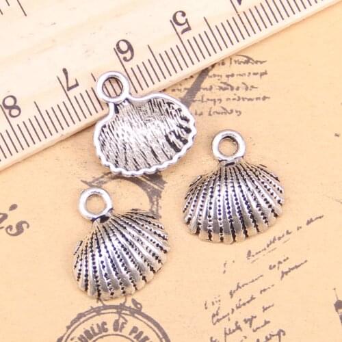 20pcs Charms shell 18x17mm Antique Pendants,Vintage Tibetan Silver Jewelry,DIY for bracelet necklace